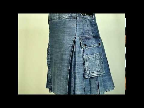 Stonewashed Denim Kilt - Video
