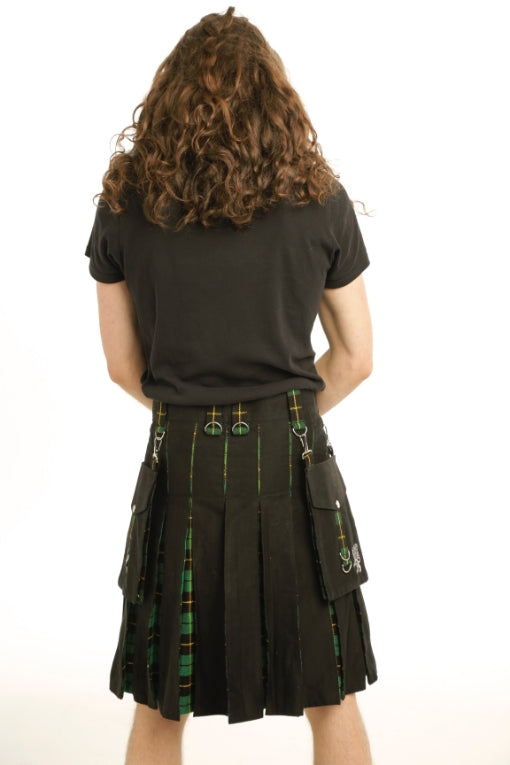 Deluxe Hybrid Kilt - Tartan Box Pleated- Back View