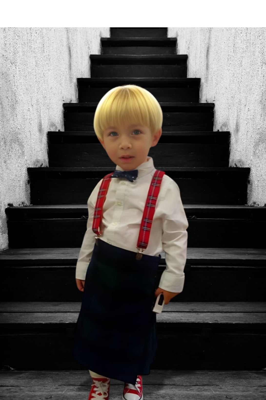 Boy's Tartan Braces - front iew