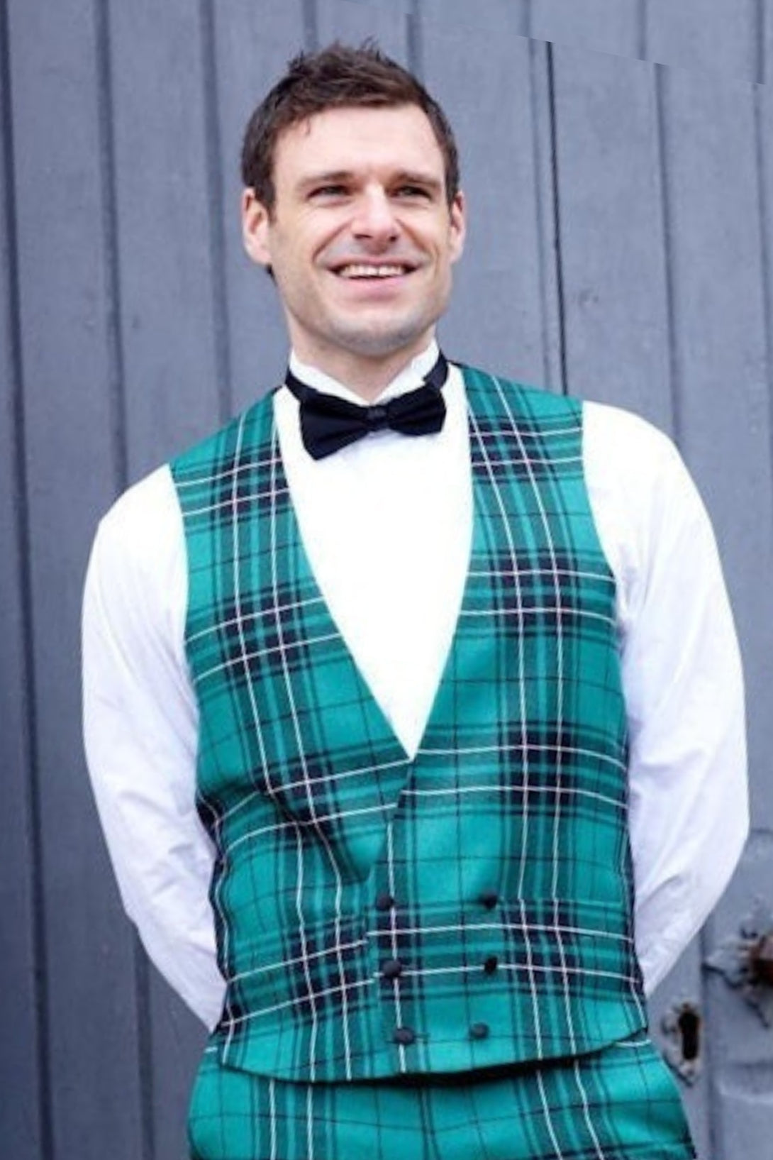 Double Breasted Tartan Waistcoat 