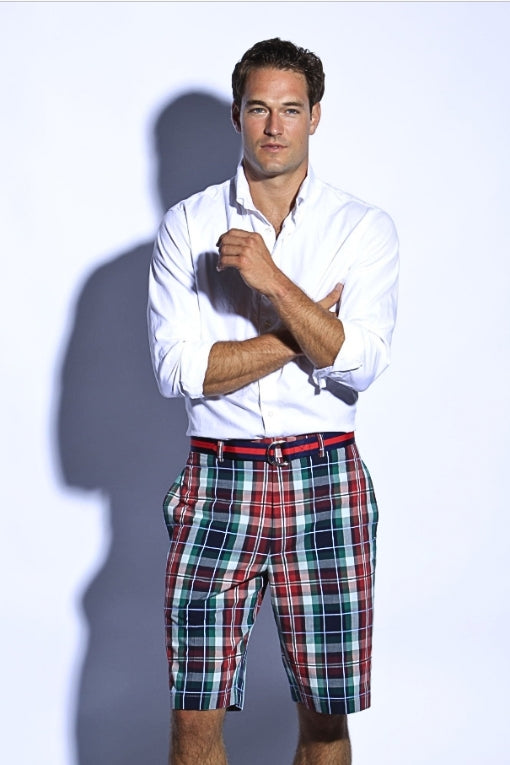 Men's Plaid Shorts - front view