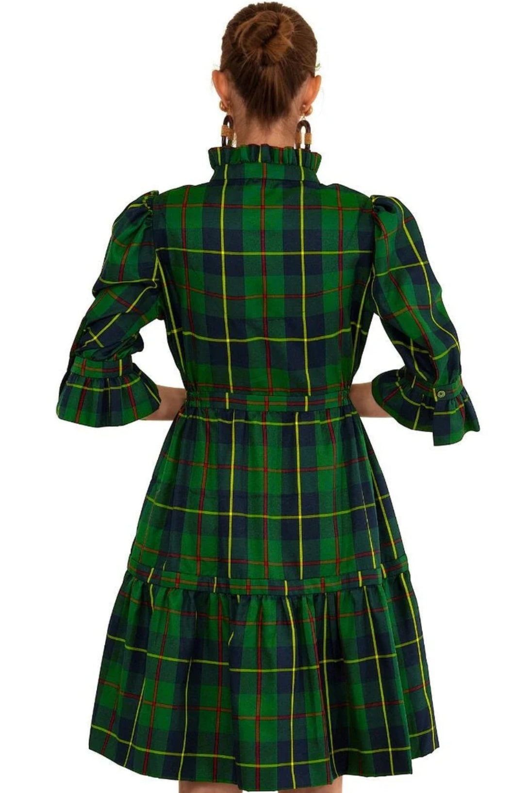 Tartan Teardrop Dress - Back Side