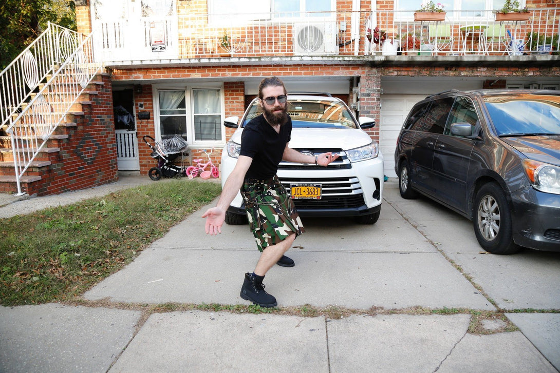 Camo Utility Kilts - left view