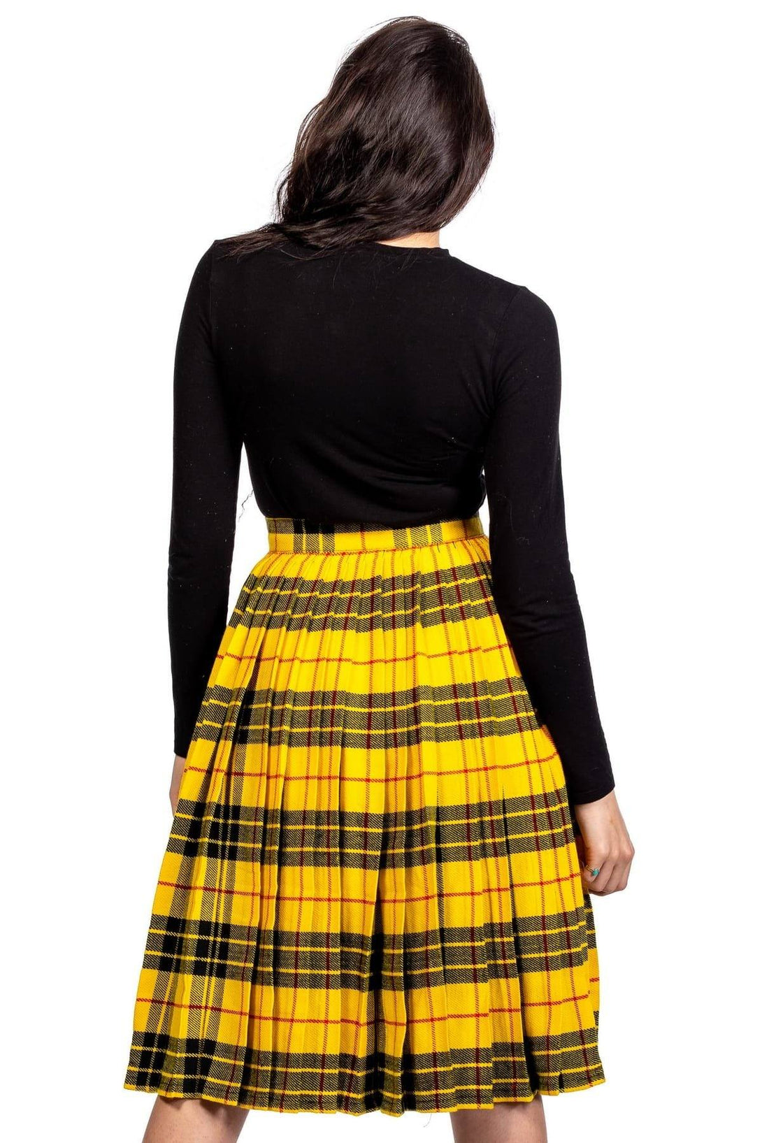 Ladies tartan kilts - back view