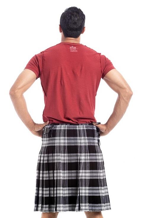 Tartan Vegan Kilt - back view